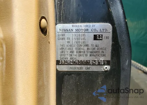 1981 Datsun 280Zx z USA, uszkodzony, nr VIN JN1HZ04S8BX265704